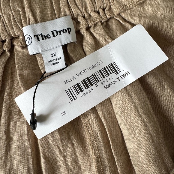 100% Linen - The Drop Women's Millie Loose-Fit Pleated Long Linen Walk Short - Picture 6 of 9